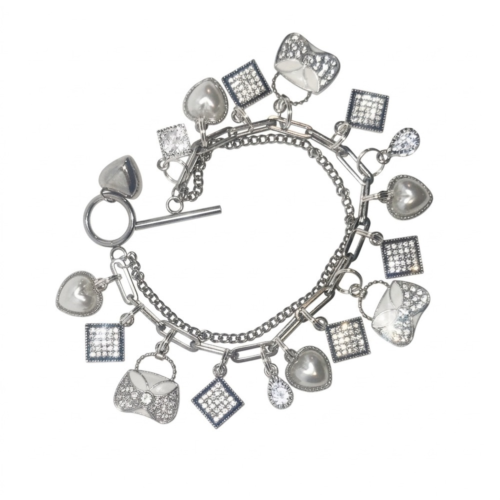 Elegant Silver Charm Bracelet - Picture 5 of 6